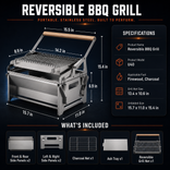 FlipGrill Pro™ Portable Stainless Steel BBQ Grill